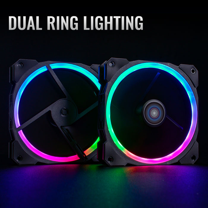 AeroCool Orbit ventilateur PC 120mm RGB double anneau