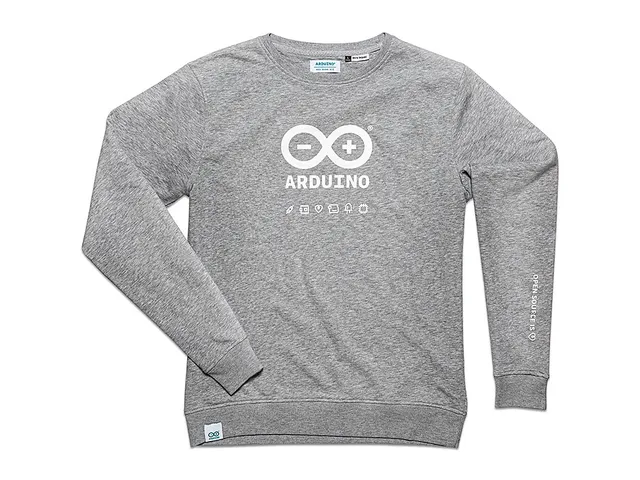 Arduino Sweat col rond gris M coton recyclé