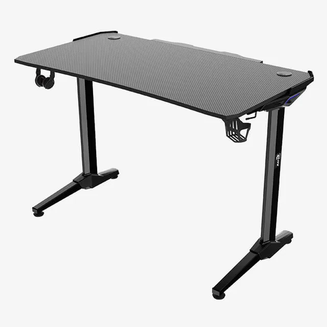 AeroCool ACD1 bureau gamer LED bleue effet carbone