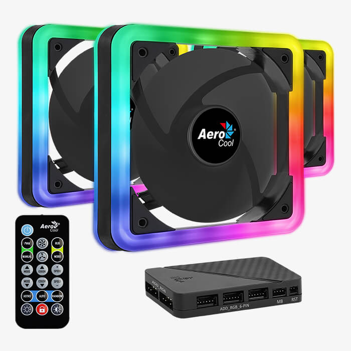 AeroCool Edge 14 Pro ventilateur ARGB 140mm kit x3