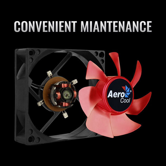 AeroCool Motion 8 Red-3P ventilateur PC 80mm LED