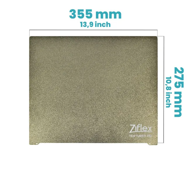 Ziflex PEI surface supérieure texturée 355x275 Ultimaker S5