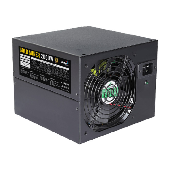 AeroCool Gold Miner 2000W bloc alimentation mining 24/7