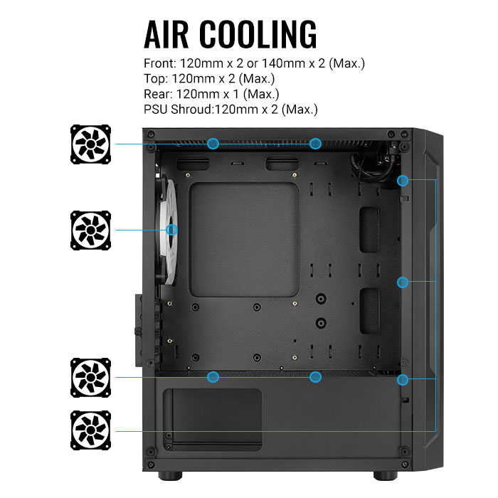 AeroCool Trinity Mini boîtier PC mini tour