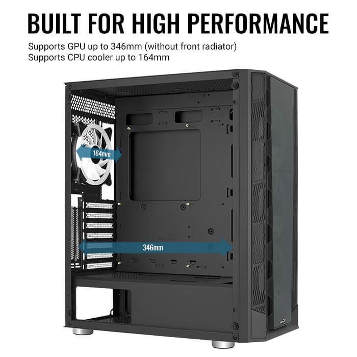 AeroCool Prism boîtier PC moyen tour noir