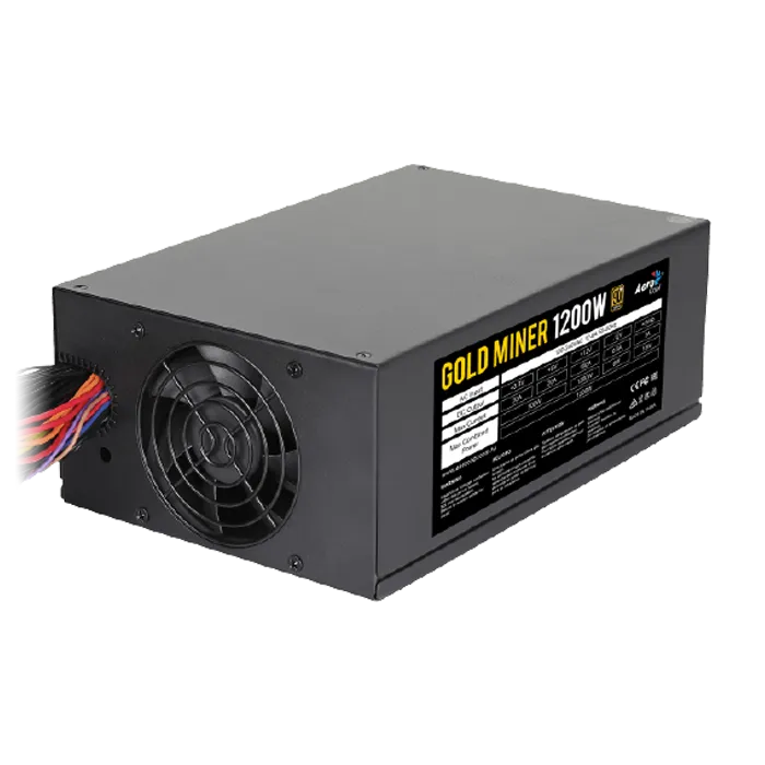 AeroCool Gold Miner 1200W bloc alimentation mining 24/7