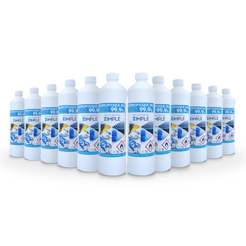 Zimple Entretien alcool isopropylique 12x1L 99,9% nettoyant résine