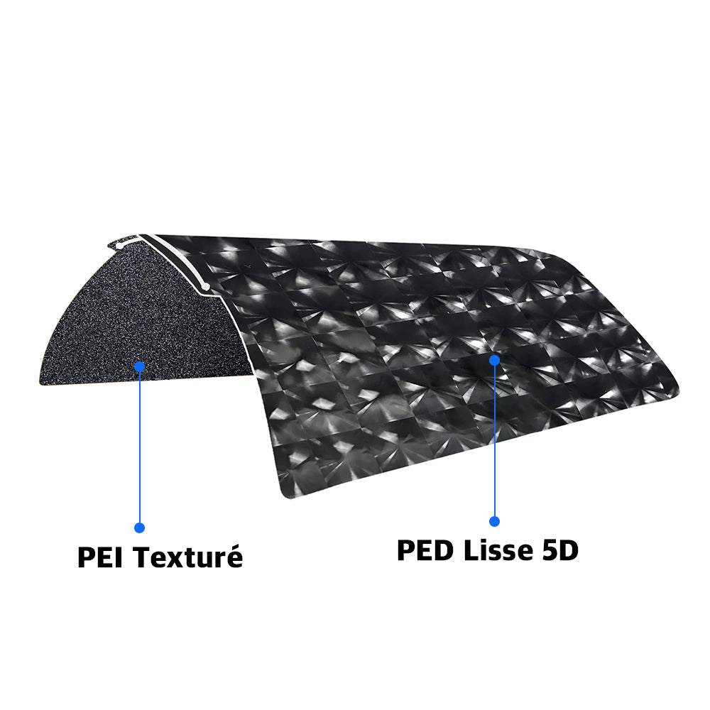 Ziflex pour Bambu Lab plateau impression 257x257 PED 5D / PEI double face