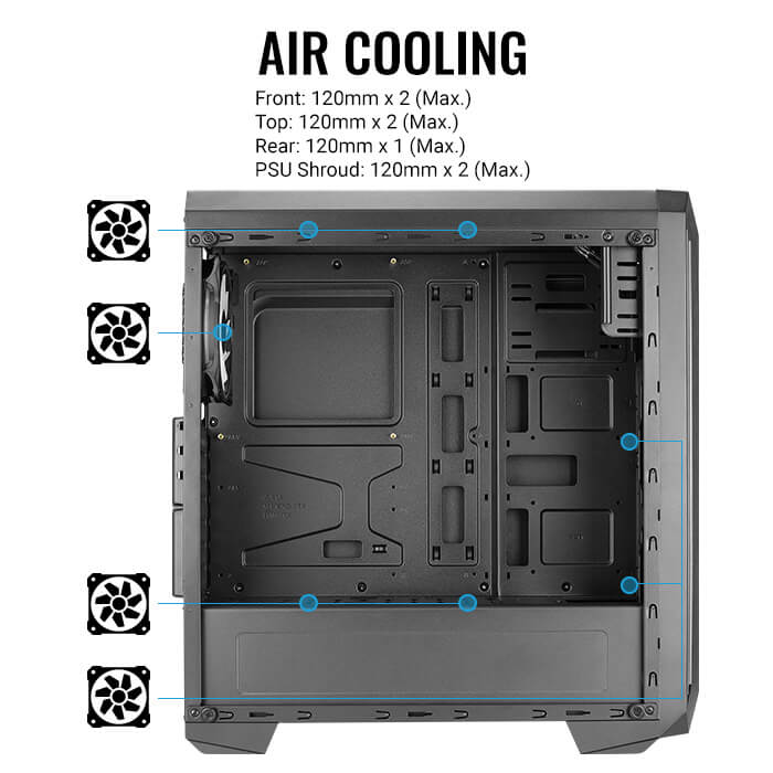 AeroCool Skyline ARGB boîtier PC moyen tour vitré