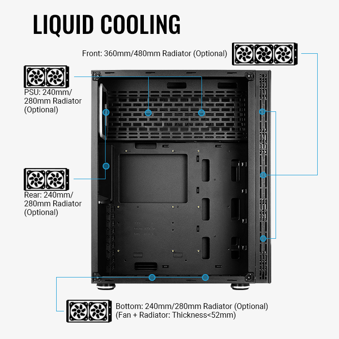 AeroCool Tor Pro tour boîtier PC ARGB verre trempé E-ATX