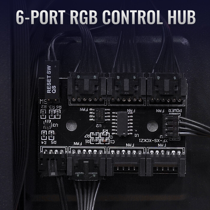 AeroCool Sentinel boîtier gamer ARGB 4 ventilateurs 120mm