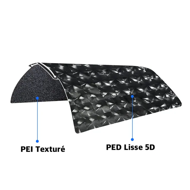 Ziflex pour Bambu Lab plateau impression 257x257 PED 5D / PEI double face