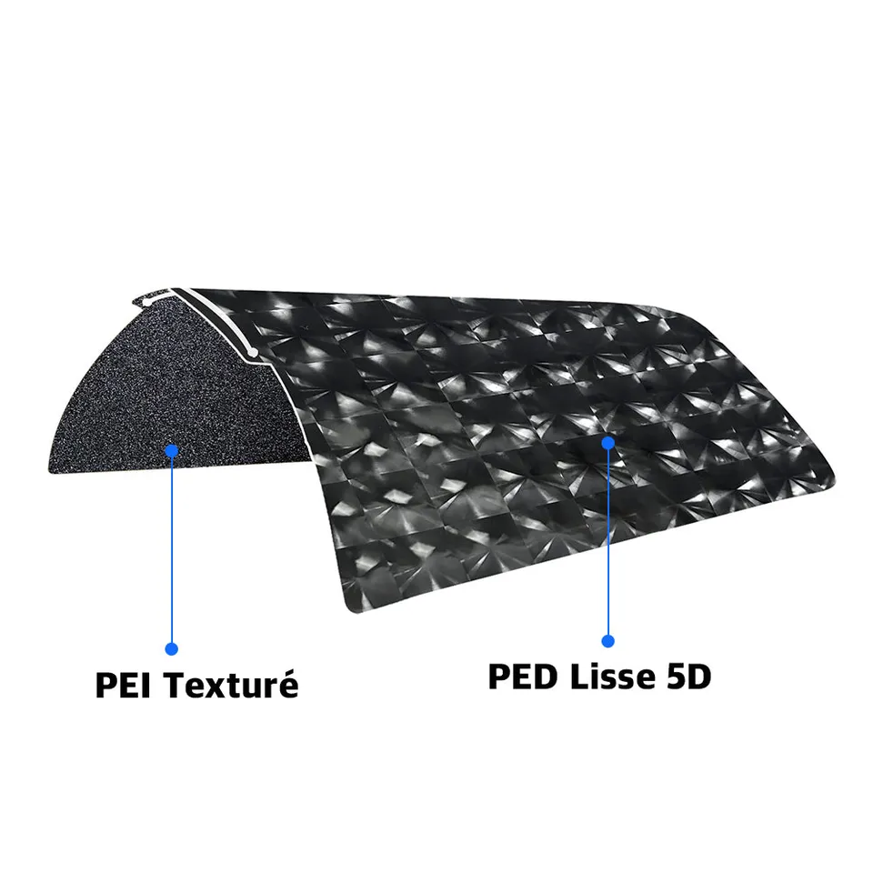 Ziflex pour Bambu Lab plateau impression 257x257 PED 5D / PEI double face