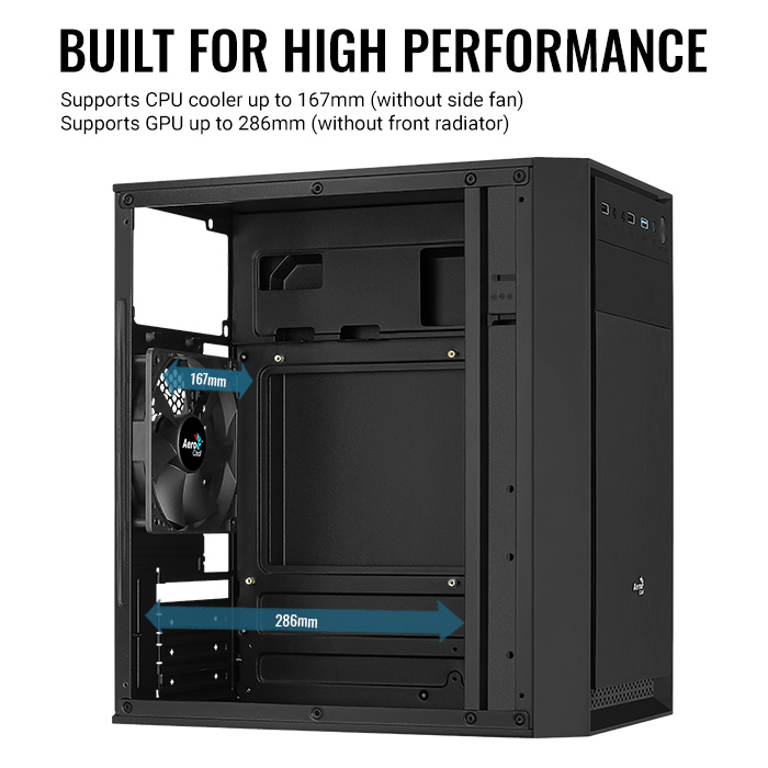AeroCool CS-104 boîtier PC moyen tour noir
