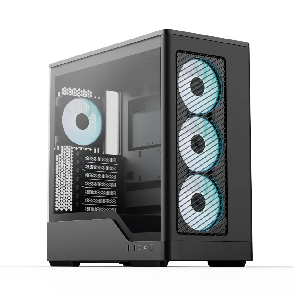AeroCool D520A boîtier PC moyen tour noir ARGB
