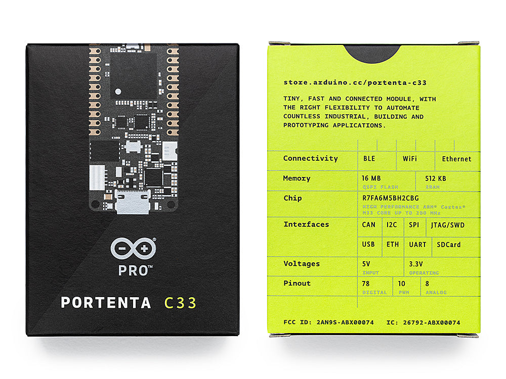 Arduino Portenta C33 module IoT WiFi Bluetooth LE M33