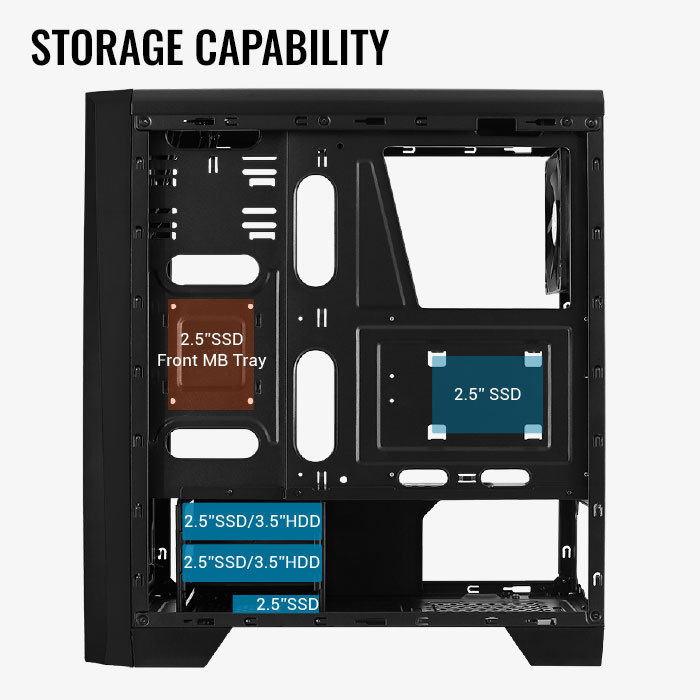 AeroCool Cylon Tempered Glass boîtier PC verre trempé
