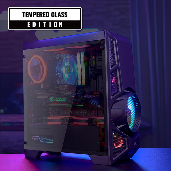 AeroCool AeroEngine RGB boîtier PC moyen tour vitré