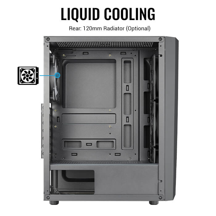 AeroCool Blade boîtier PC moyen tour noir vitré