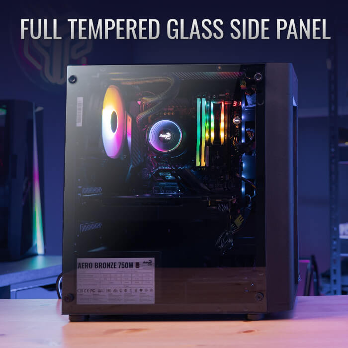 AeroCool Hexform boîtier PC moyen tour noir ATX