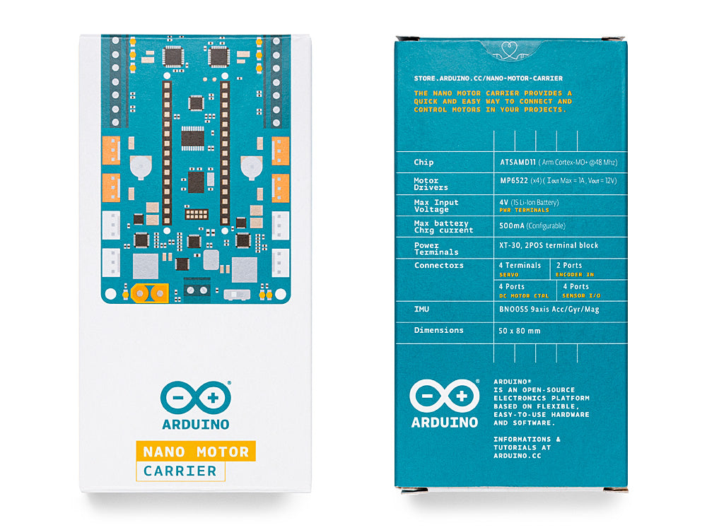 Arduino Nano Motor Carrier carte moteur encodeur Li-Ion