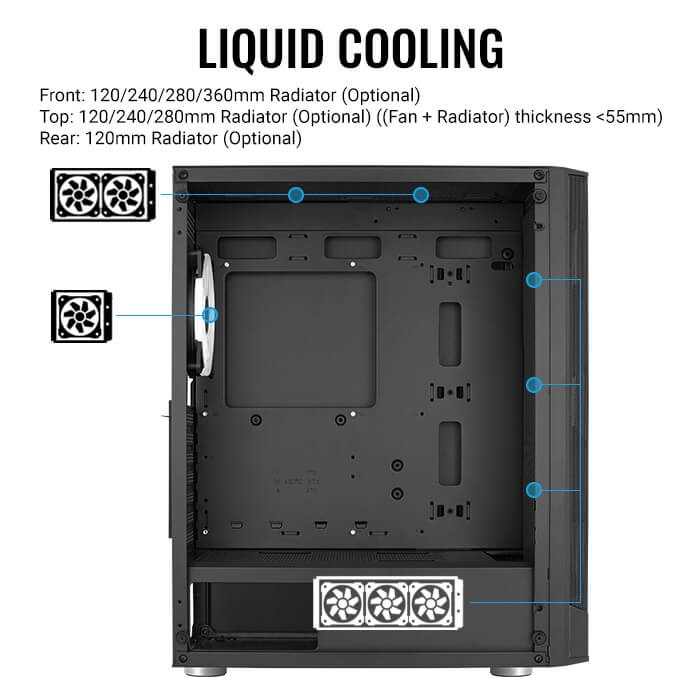 AeroCool Prism boîtier PC moyen tour noir
