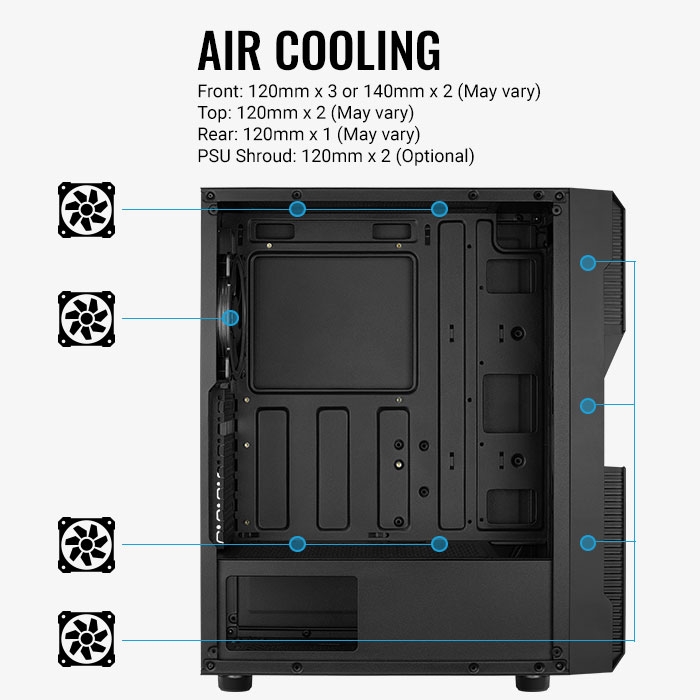 AeroCool Menace Saturn FRGB ventilateur PC RGB