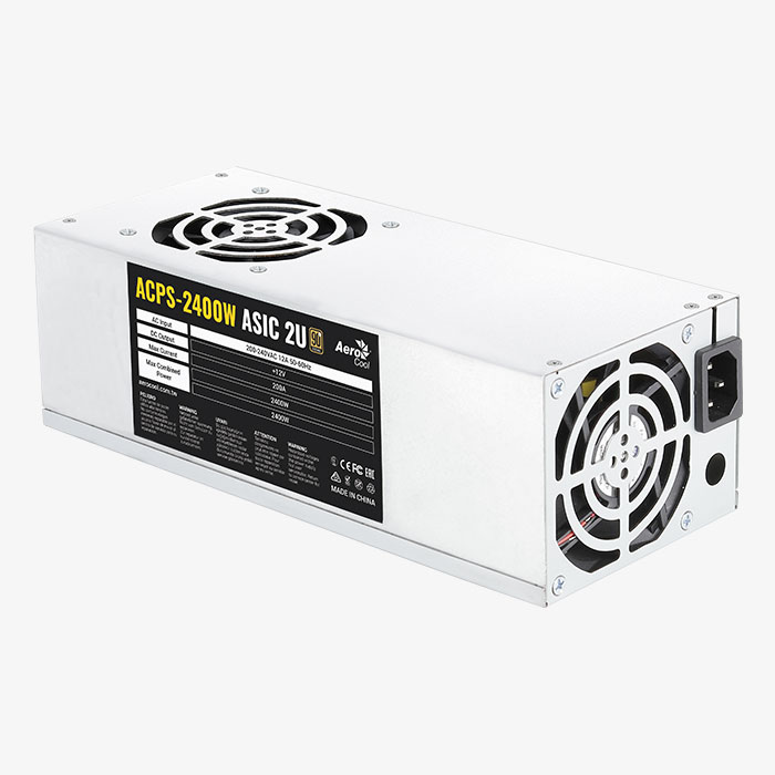AeroCool ACPS-2400W ASIC 2U Bloc Alimentation Minage 2400W