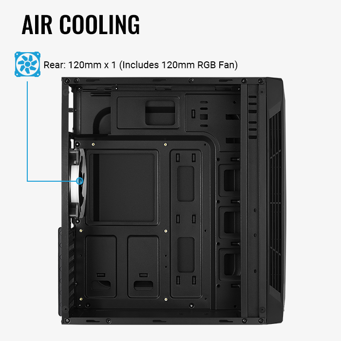 AeroCool Split boîtier PC RGB verre trempé moyen tour