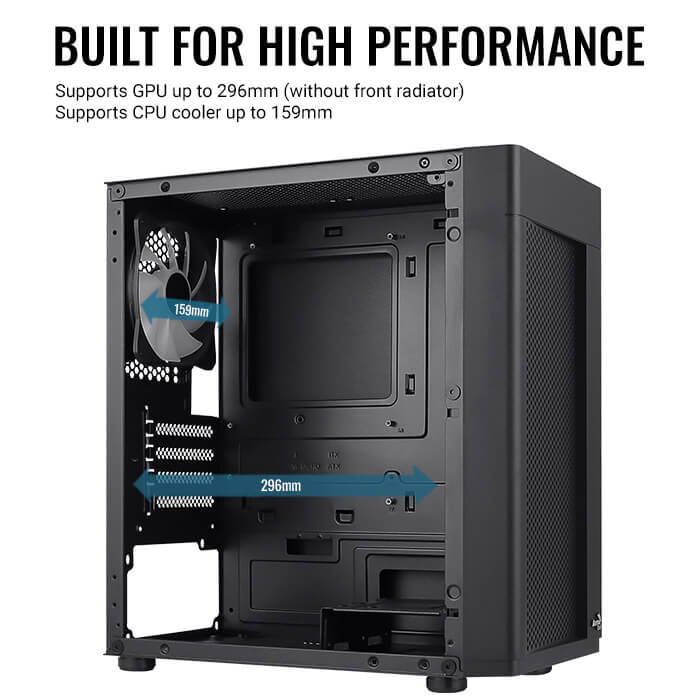AeroCool Hexform boîtier PC moyen tour noir ATX