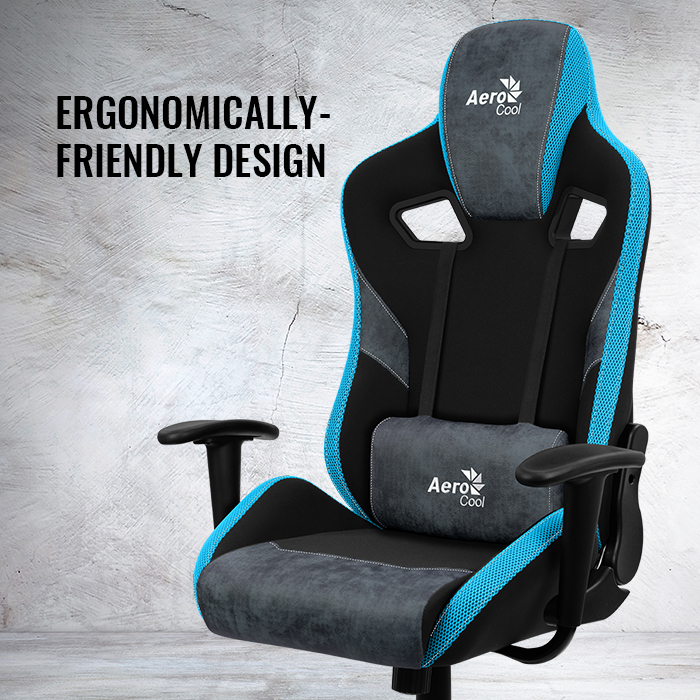 AeroCool COUNT chaise gaming tissu AeroSuede 150kg