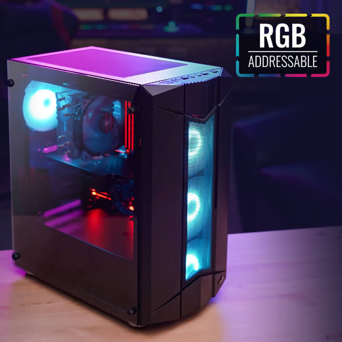 AeroCool Sentinel boîtier gamer ARGB 4 ventilateurs 120mm