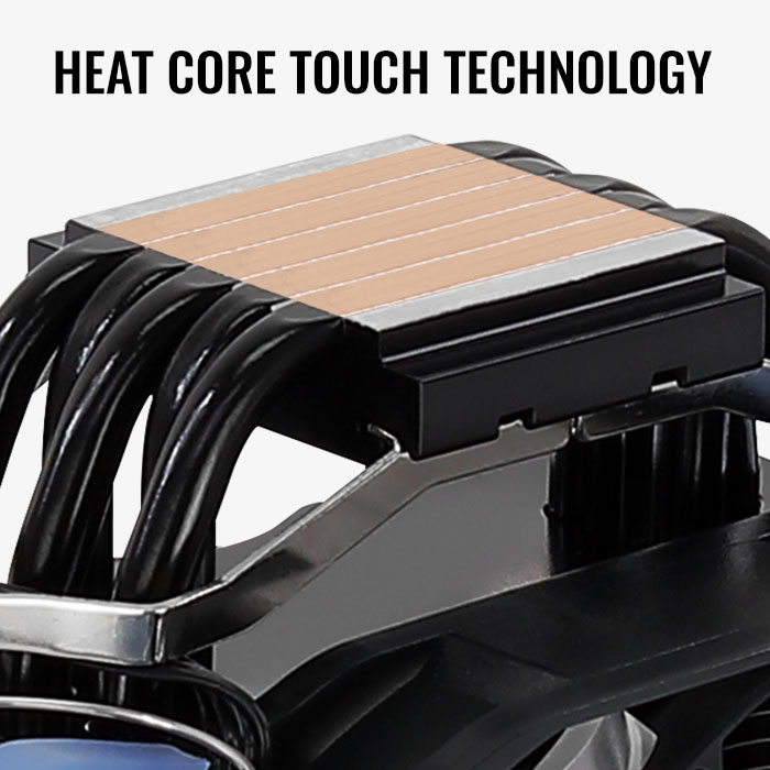 AeroCool Verkho 5 Dark ventirad CPU LED bleue 150W