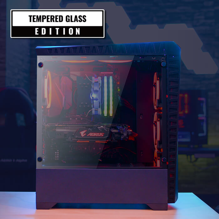 AeroCool Scar boîtier PC moyen tour RGB verre trempé