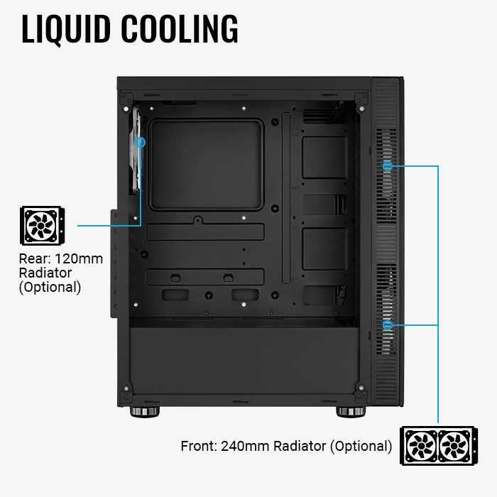 AeroCool Python boitier PC verre trempé ARGB