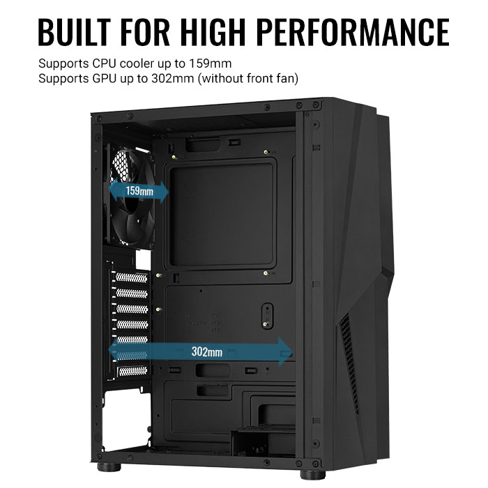 AeroCool Mecha boîtier PC moyen tour RGB verre trempé