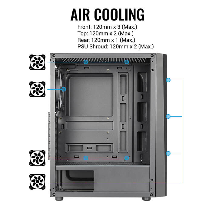 AeroCool Delta Boitier PC Moyen Tour ATX