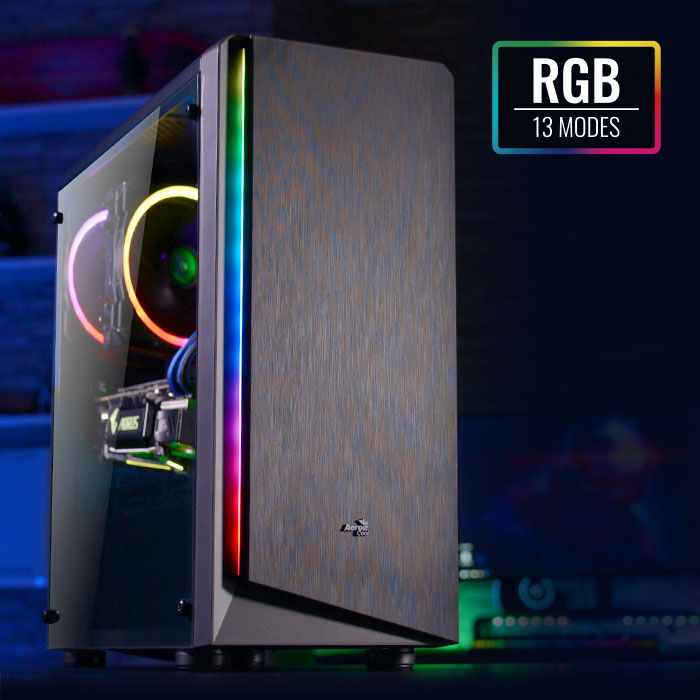 AeroCool Rift boîtier PC moyen tour RGB vitre acrylique