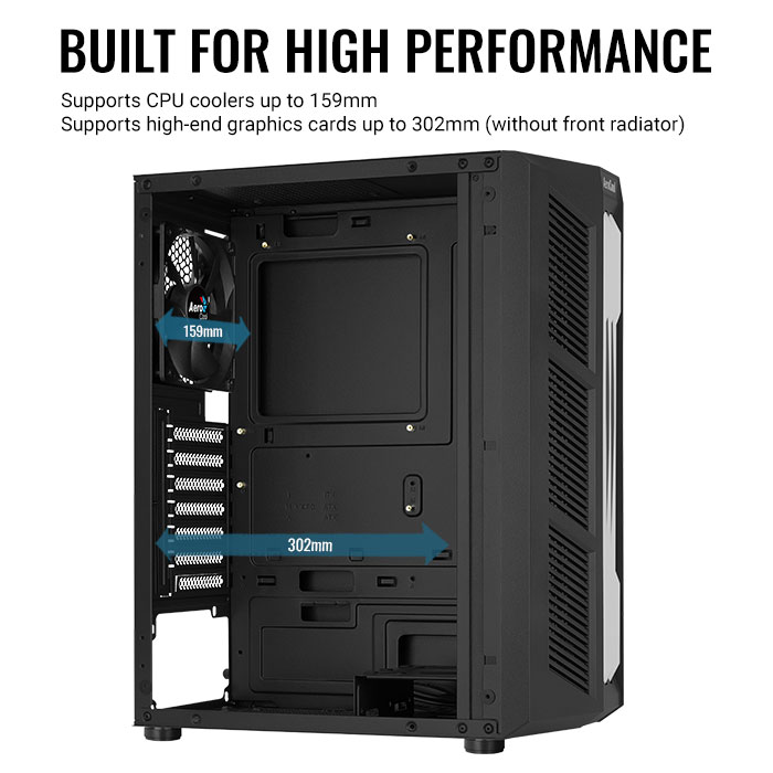 AeroCool Prime boîtier PC moyen tour gaming